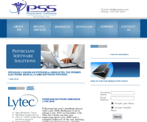 pssontheweb.com: PSS: Lytec and Validator Medical Billing Software Support and Sales
Lytec Medical Billing and Practice Management Software, Validator direct electronic claims solutions, Electronic medical Records, Support and Software Development, Medical Billing Services.