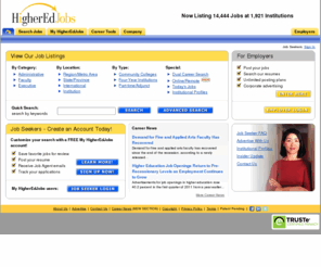 higheredjobsforum.com: HigherEdJobs - Jobs in Higher Education
Faculty and administrative positions at colleges and universities. Now listing 14,547 jobs. Updated daily. Free to job seekers.