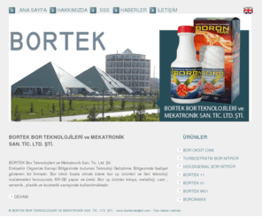 borteknolojileri.com: BORTEK - BOR TEKNOLOJİLERİ LTD. ŞTİ.
BORTEK : BOR TEKNOLOJİLERİ LTD. ŞTİ. Bor Bileşenli Yağ Katkısı