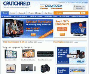 crutchfield.com: Crutchfield: LCD TV, Car Stereo, Home Theater, Speakers, Plasma TV
Today's world of digital entertainment offers more listening options than ever before. The quantity is definitely high, but how about the quality? Every day we hear from folks who are listening more but enjoying it less.