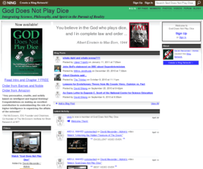 god-does-not-play-dice.com: God Does Not Play Dice - Integrating Science, Philosophy, and Spirit in the Pursuit of Reality
The Fulfillment of Einstein's Quest for Law and Order in Nature