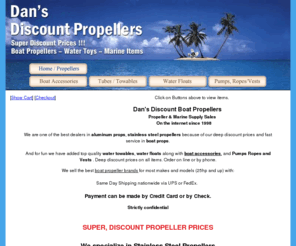 discountboatpropellers.net: Boat Propellers from Dans Discount Boat Propeller
Discount boat propellers up to 60% off, aluminum propeller, stainless steel boat props and marine boat props Dan's Discount Boat Propeller offers stainless steel boat propellers, props - Stiletto, Turning Point propeller