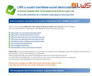 manifeste-social-democrate.com: LWS - Le nom de domaine abelmartin.fr a t rserv par lws.fr
LWS, enregistrement de nom de domaine, lws a reserve le domaine abelmartin.fr et s