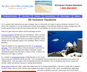 allinclusivevacation.biz: All Inclusive Vacation, All Inclusive Vacations, All-Inclusive Vacations, All-Inclusive Vacation, All Inclusive Vacation Packages
All Inclusive Vacation Guide. Your source for unbelievably low rates on all inclusive vacations and all-inclusive vacation packages.