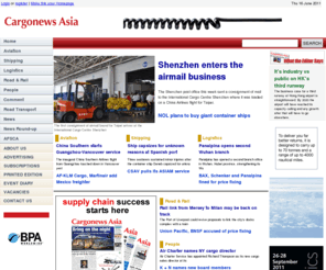 cargonewsasia.com: Welcome to CargonewsAsia.com
Cargonews Asia is the only newspaper for the people directly managing the logistics and cargo supply chains in the Asia Pacific region.