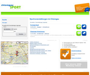 chiemgau-sport.de: Chiemgau Sport -
Sportveranstaltungen im Chiemgau/Chiemsee, Ausschreibungen und Online-Meldung