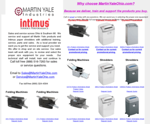 martinyaleohio.com: Shredders, Folding Machines, Paper Cutters, Paper Trimmers, Mailroom Equipment - Martin Yale OH
US manufacturer of shredders, folding machines, paper trimmers and cutters, mailroom equipment, finishing equipment, paper punches, document management products, and ergonomic computer accessories, serving markets worldwide.