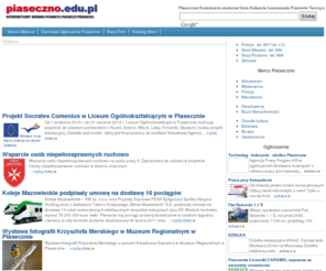 piaseczno.edu.pl: Piaseczno  - Lokalny informator Piaseczna i okolice.
Piaseczno.edu.pl - Informator Piaseczno Konstancin-Jeziorna Góra Kalwaria Lesznowola Prażmów Tarczyn