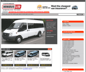 17seaterminibussales.co.uk: 17 Seat Minibus Sales & Leasing | New 17 Seat minibuses from £19,460 !!!
We specialise in bringing you discounts on new and pre-registered 17 seater minibuses with free delivery.