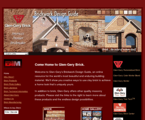 glengerybrick.com: Brickwork Design Guide by Glen-Gery Brick
An easy-to-use guide to brick design. Over 600 photos of brick homes, commercial buildings and architectural details, along with detailed specifications of Glen-Gery's facebrick and paving brick.