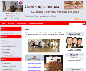 goedkoopvloertje.nl: Houten vloeren | Parket | Laminaat | Goedkoop
Goedkoop een vloer kopen bij Goedkoopvloertje.nl