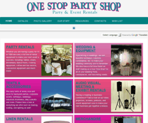 onestopparty.com: One Stop Party Shop | Party rentals
One Stop Party Shop is the rental source for everything you need for your next party, wedding, event or meeting.