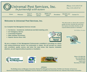 universal-pest.com: Universal Pest Services
We are a company of Pest Management Professionals committed to providing our clients with caring professional service.