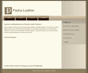 pashaleather.com: Pasha Leather
description