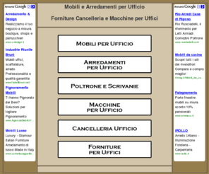 pezzidufficio.it: Arredamento e Complementi Ufficio-Mobili e Forniture Per Uffici
Arredamento per ufficio e complementi, progettazione e consulenza mobili per ufficio, commercio poltrone e scrivanie, macchine per ufficio, forniture cancelleria da ufficio.