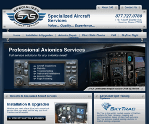 sas-aero.com: Specialized Aircraft Services - Houston, TX
Professional Avionics Services - Full service solutions for any avionics need!