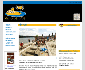 strand-koblenz.de: statt Strand am Stadtrand - Der Stadtstrand Koblenz
Informationen und Bilder des koblenzer Stadtstrandes. Cocktails, Loungemusik, Baden, Beach-Volleyball u.v.m.