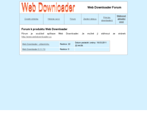 webdownloader.org: Web Downloader - fórum
Webová stránka produktu Web Downloader