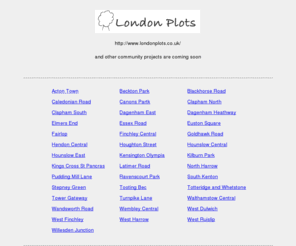 londonplots.co.uk: London Plots Project
London Plots Projects bring London communities online
