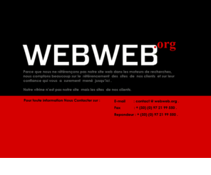 webweb.org: WEBWEB.ORG | Creation Sur Internet
Webweb.org conçoit et développe vos site internet 