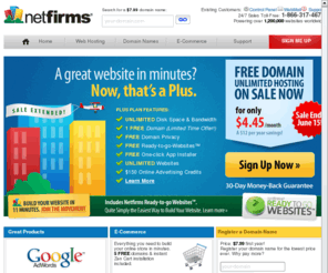 netfirms.com: Web Hosting, Domain Name Registration! - Affordable Web Hosting and Domain Name Search
Netfirms provides free Web hosting, domain names and registration, web page design tools and email for small business. COM ,ORG, NET Domain Names Registration