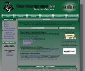 clearfallsband.com: Clear Falls High School Knights Band Home Page
The home page for the Clear Falls High School Knights Band Boosters Club.   Clear Fall High School is located in League City Texas and is a part of the Clear Creek Independent School District (CCISD).