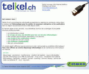 telkel.ch: Créateur de bases de données FileMaker / SQL
solutions et formation logiciels FileMaker, installation, configuration, et accéder à vos données rapidements. Spécialiste FileMaker Pro Suisse.FileMaker Pro 8,FileMaker Pro 9,FileMaker Pro 10,FileMaker Pro 10