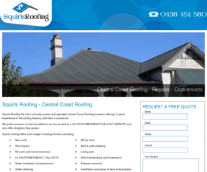 centralcoastroofing.com.au: Central Coast Roofing
Squirts Roofing are a locally owned and operated Central Coast Roofing business offering 15 years experience in the roofing industry.