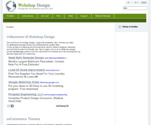 webshopdesign.org: Webshopdesign - osCommerce og ZenCart Templates | Skins | Themes
Webshopdesign - osCommerce og ZenCart Templates | Skins | Themes, osCommerce, CRE Loaded og Zen Cart design, templates, skin og maler