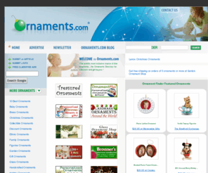 cartoonornaments.com: Ornaments.com
1000's of ornaments - Christmas ornaments - Personalized ornaments - Ornament stands