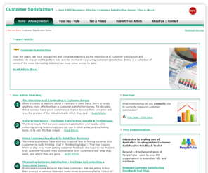 customer-satisfaction.com.au: Customer Satisfaction | Customer Satisfaction Articles, Tips & Research (A Free Resource)
Customer Satisfaction - A free Australian based resource site providing useful information, research and commentary on everything to do with Customer Satisfaction.