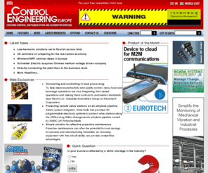 controlengeurope.com: Control Engineering Europe covering control, instrumentation, and automation systems worldwide
News, tutorials, applications, and research on control, instrumentation and automation systems for electrical, mechanical and chemical engineers. Coverage includes discrete control, information control, process control and system integration.