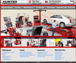 hunterservicecenter.com: Hunter Engineering Company, Leading Manufacturer of Automotive Wheel Service Equipment
Hunter Engineering Company offers state-of-the-art wheel alignment systems, wheel balancers, brake lathes, tire changers, lift racks and brake testers. Hunter equipment is approved and used by vehicle manufacturers, automobile and truck dealers, tire dealers and shops around the world.