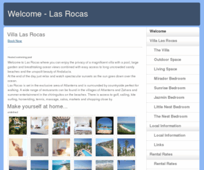 lasrocas.co.uk: Welcome - Las Rocas
Magnificent Spanish villa. Breath taking sea views, swimming pool, long golden beaches, luxury accomdation for 12.