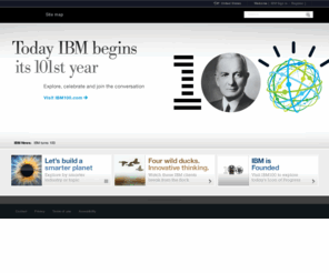 whistle.com: IBM  - United States
The IBM corporate home page, entry point to information about IBM products and services
