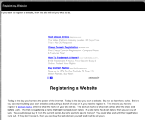 registeringwebsite.com: Registering Website: Website Registering
If you want to register a website, then this site will tell you what to do.
