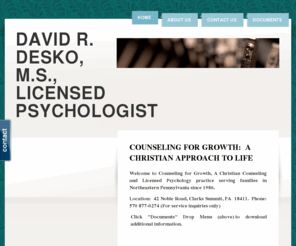 counsel4growth.com: Home - David R. Desko, M.S., Licensed Psychologist
