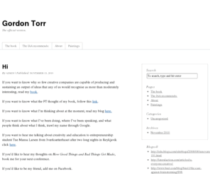 gordontorr.com: Gordon Torr | The official version.
The official version.