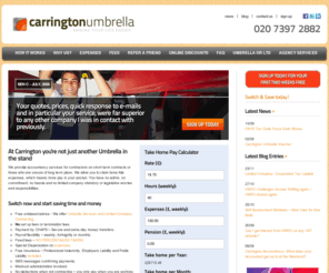 carringtonumbrella.co.uk: Carrington Umbrella - Umbrella and PAYE accounting company for freelancers and contractors
Carrington Umbrella provides PAYE services and IR35 advice to freelancers, reducing administration and maximizing tax efficiency with minimal paperwork.