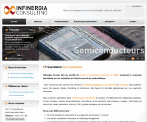 infinergia.com: Infinergia Conseil, services de marketing industriel ou B2B, électronique et photovoltaïque
infinergia societe de conseil en marketing industriel industrie de l'électronique et photovoltaique strategie études de marché