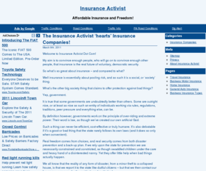 insuranceactivist.com: Insurance Activist!
Fighting for Affordable Insurance & Freedom