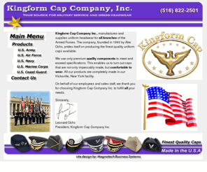 kingformcap.com: Welcome to Kingformcap.com
Manufacturers of Military Hats and Headwear