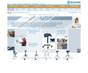 scorenl.com: Score - stoelen, werkstoelen, ergonomische, voetensteunen, stahulpen, krukken
Score BV: Fabrikant van ergonomische stoelen, voor industrie, kantoor, laboratorium, ESD ruimten, clean rooms en ergonomische hulpmiddelen, Screenmate