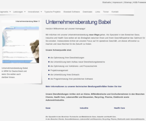 unternehmensberatung-babel.com: Unternehmensberatung für Gase-Industrie-Health Care
Unternehmenberatung für Gase, Industrie, Health Care, Gesundheitswesen und Homecare