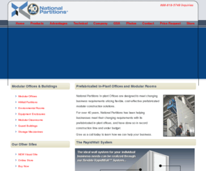 webtruth.com: |N-P| In-Plant Modular Offices
In-Plant Modular Offices designed to reduce your warehouse construction costs. Please call National Partitions 888-818-5749 for pricing.