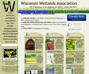 wisconsinwetlands.org: Wisconsin Wetlands - Home
Wisconsin Wetlands Association, a non-profit organization, is dedicated to protecting, restoring and enjoying wetlands and associated ecosystems through science-based education, advocacy and action