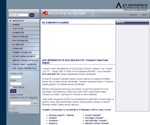 acfmuhendislik.com.tr: ACF Mhendislik ECA Ana Bayii -www.eca.com.tr -  212 86 98 - ANASAYFA
Hacked By p4tr0n / 2010 DAMGASI, eca, eca ana bayisi, eca bayisi, eca kombi, eca klima, acf mhendislik, do?algaz,     *  Eca ana bayili?i - Fabrika,  Vaillant, Protherm, Buderus, Baymak, Demirdkm, Ferroli,, Viessmaan, Kombi Tesisat?, Do?algaz Tesisat?, Kat Kaloriferi Tesisat?, Merkezi Is?tma Tesisat?, Su Tesisat?, Yerden Is?tma Tesisat?, Klima Servisi ve Tesisat?, Anahtar Teslim Dekorasyon, Banyo Du? Kabinleri