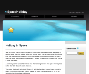 galaxyholiday.com: Holiday in Space - Space Travel
This is the description for the index page of your site and so should include some appropriately keyword rich copy.