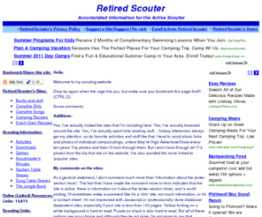 hcdscouts.org: Retired Scouter - Accumulated Information for the Active Scouter
Scouting information for the active scouter..  All links visited and commented on.