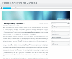 portableshowersforcamping.org: Portable Showers for Camping
The place for all the info on Portable Showers for Camping.